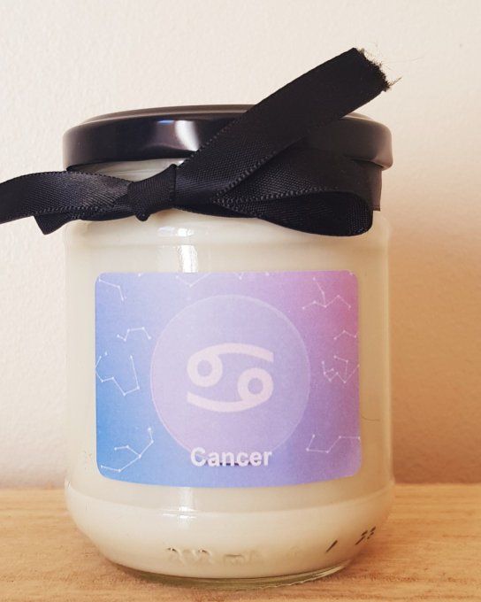 Bougie astrologie Cancer avec porte-clé  "Escale en Thaïlande"