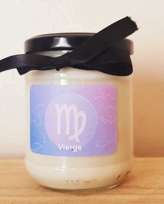 Bougie astrologie Vierge avec porte-clé "Ibiza"