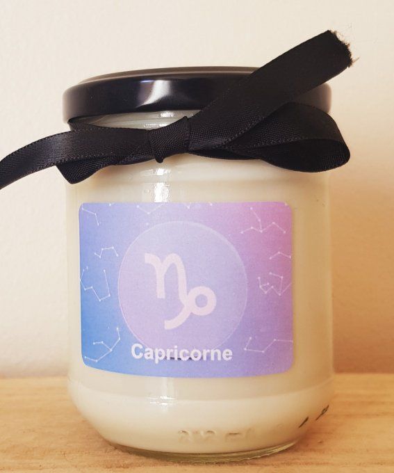 Bougie astrologie Capricorne avec porte-clé "Jardin anglais"
