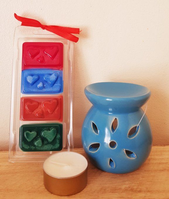 Coffret Fête des mères "Élégance Fleurie" Bleu