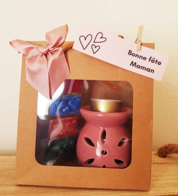 Coffret Fête des mères "Élégance Fleurie" Rose
