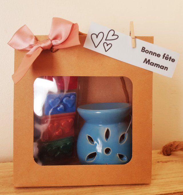 Coffret Fête des mères "Élégance Fleurie" Bleu