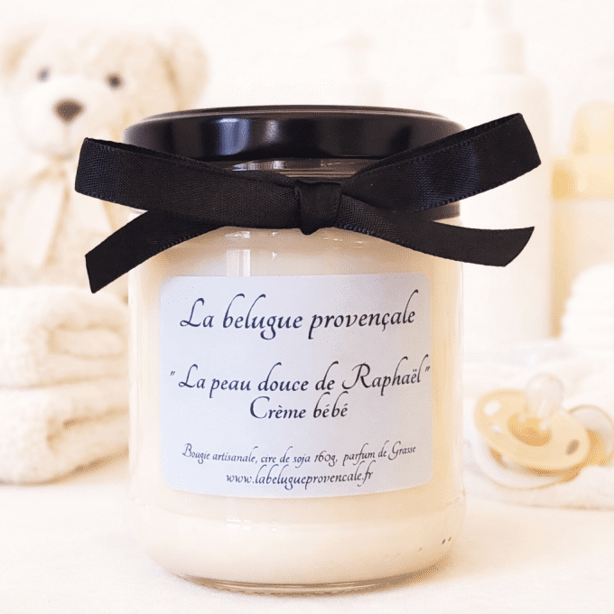Bougie Crème bébé "La peau douce de Raphaël"