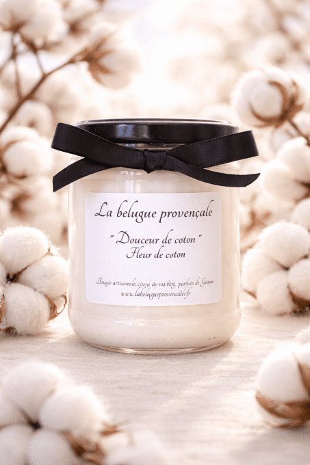 Bougie Fleur de coton "Douceur de coton"