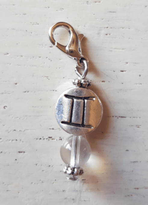 Bougie astrologie Gémeaux avec porte-clé "Balade à Tokyo"