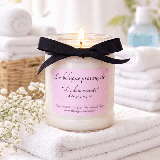 Bougie Linge propre "L'adoucissante"