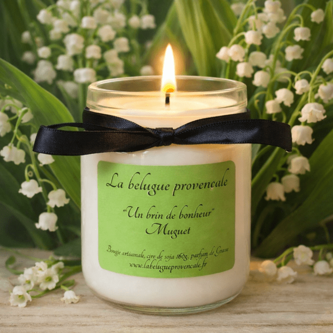 Bougie Muguet "Un brin de bonheur"