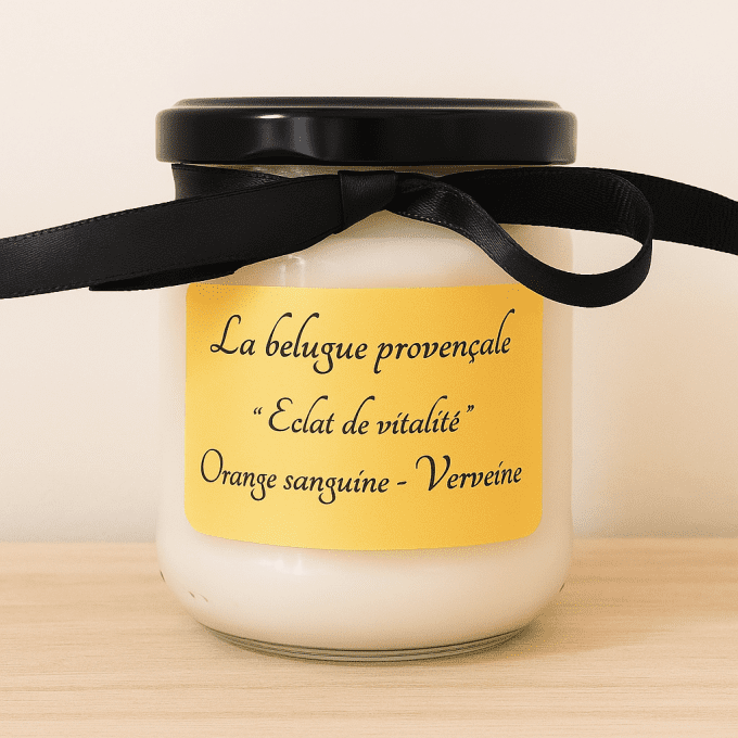 Bougie Orange sanguine et verveine "Eclat de vitalité"