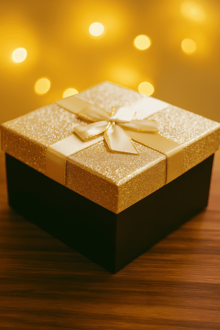 Boite cadeau or
