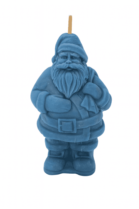 Bougie Père Noël Bleu 