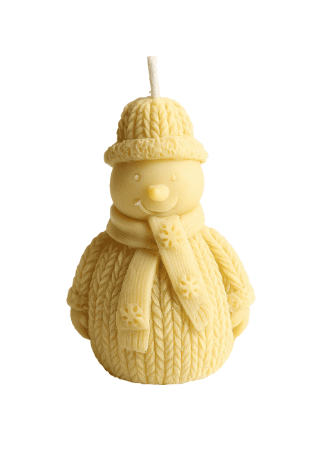 Bougie Bonhomme de neige 