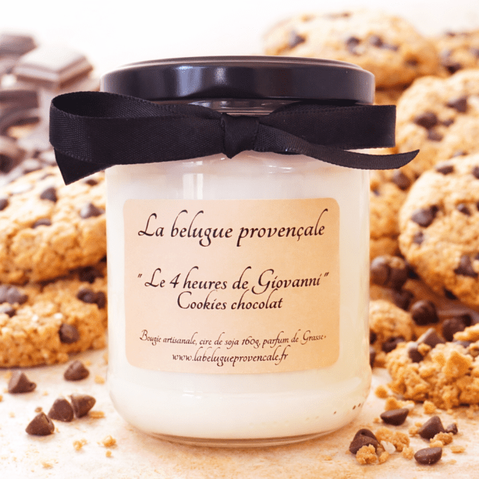 Bougie Cookies chocolat "Le 4 heures de Giovanni"