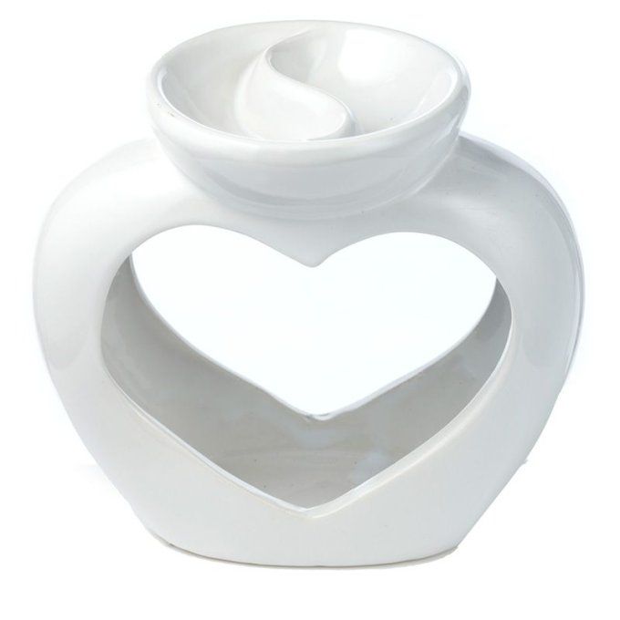 Grand Brûle-parfum coeur double blanc