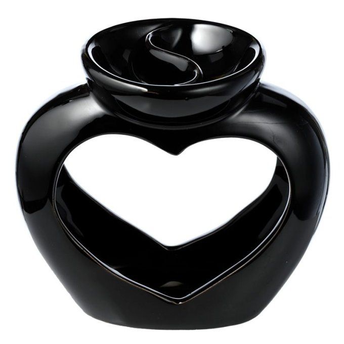 Grand Brûle-parfum coeur double noir