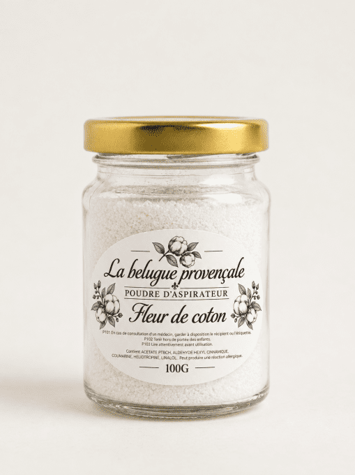 Poudre parfumée pour aspirateur Fleur de coton