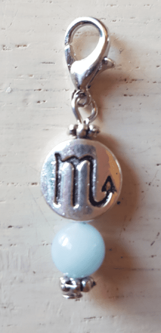 Bougie astrologie Scorpion avec porte-clé "Elixir floral"