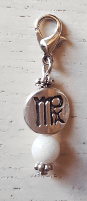 Bougie astrologie Vierge avec porte-clé "Ibiza"