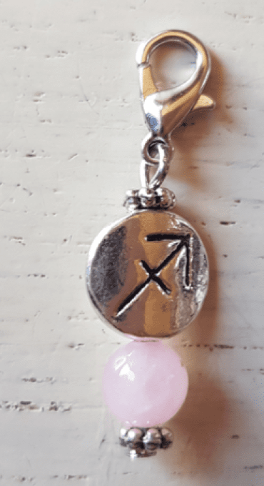 Bougie astrologie Sagittaire avec porte-clé "Shéhérazade"